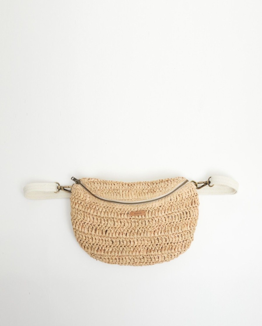 YERSE Raffia Bum Bag Natural Online