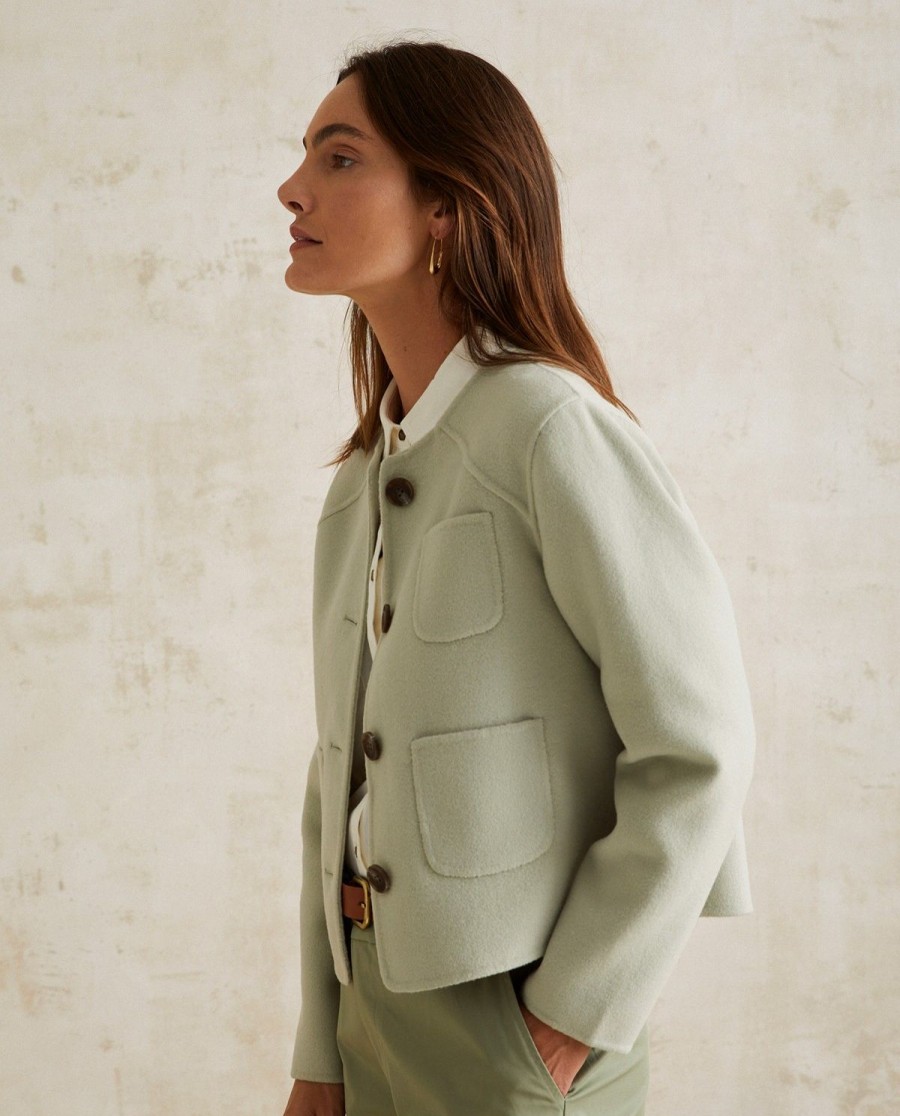 YERSE Wool Jacket Green Clearance