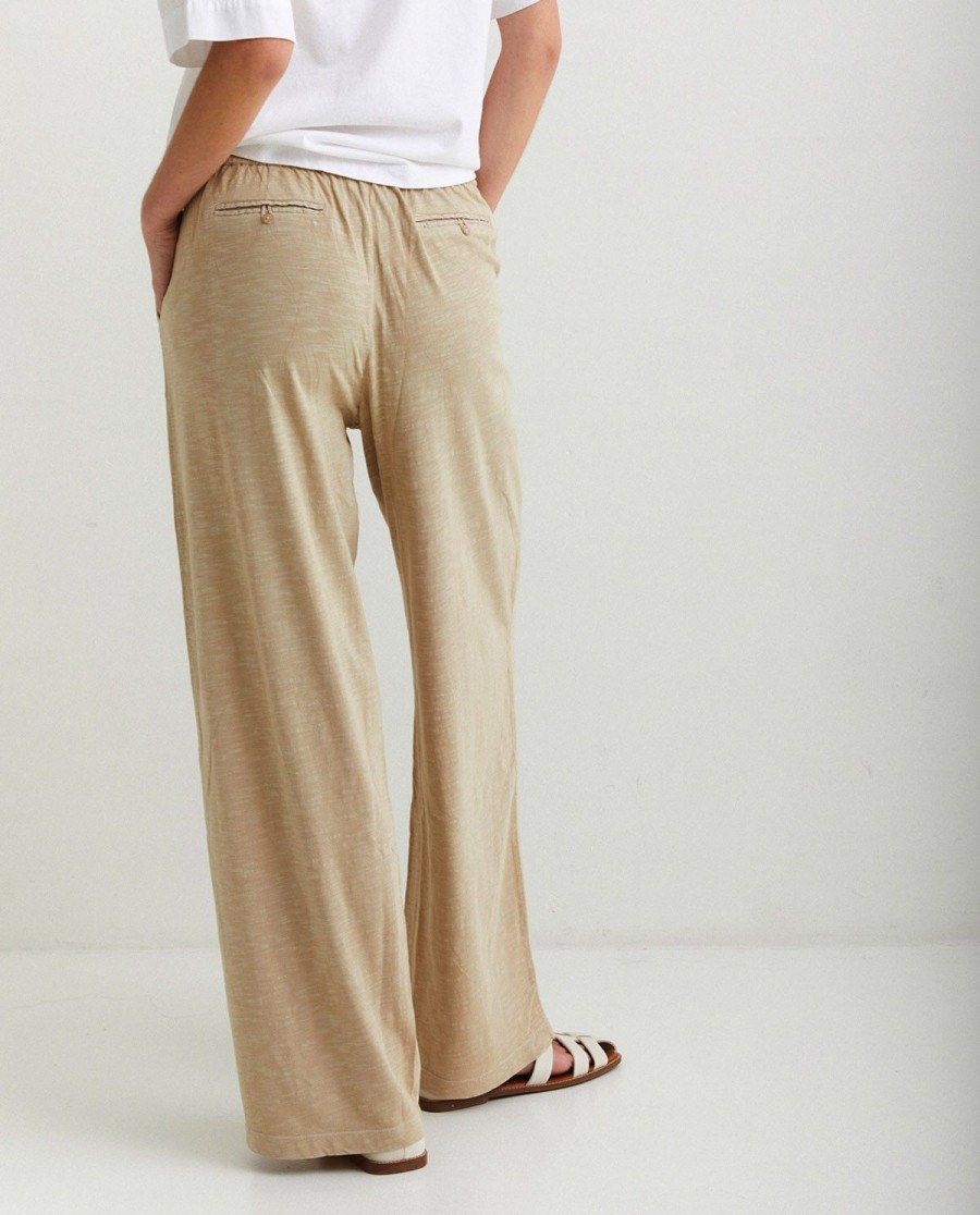 YERSE Cotton-Linen Trousers Beige Wholesale