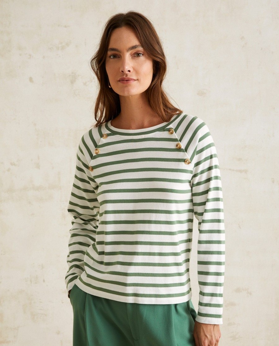 YERSE Sailor Stripes T-Shirt Green Online